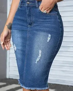 female jean skirt